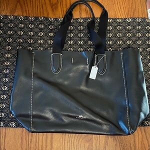 Coach Black Leather Tote Bag